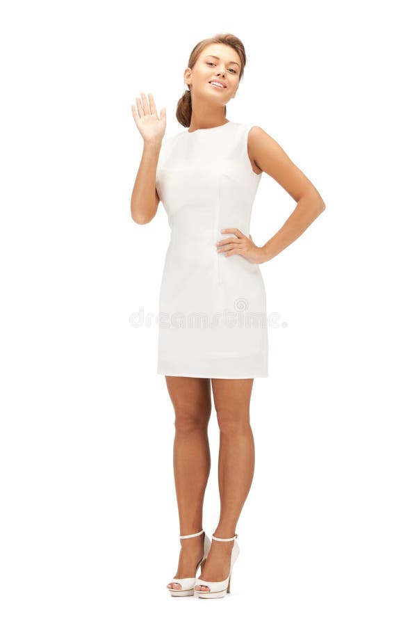 Mooie vrouw in een elegante jurk royalty-vrije stock foto's