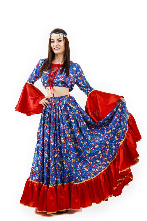 Mooie vrouw met een zigeunerkleding royalty-vrije stock fotografie Mooie vrouw met een zigeunerkleding royalty-vrije stock fotografie