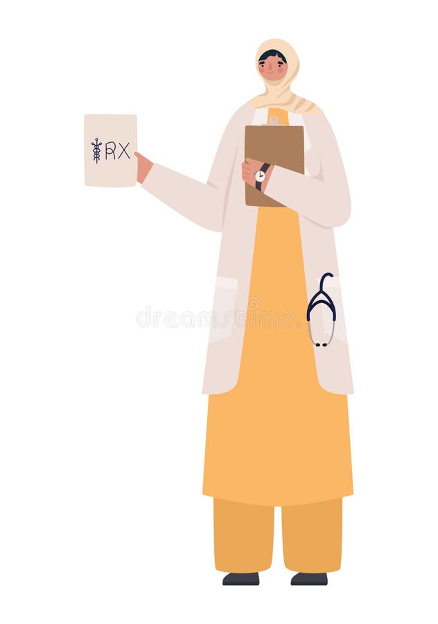 Mooie vrouwelijke dokter stock illustratie