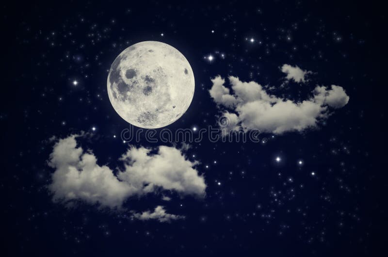 Moon, clouds and stars stock photos Moon, clouds and stars stock photos