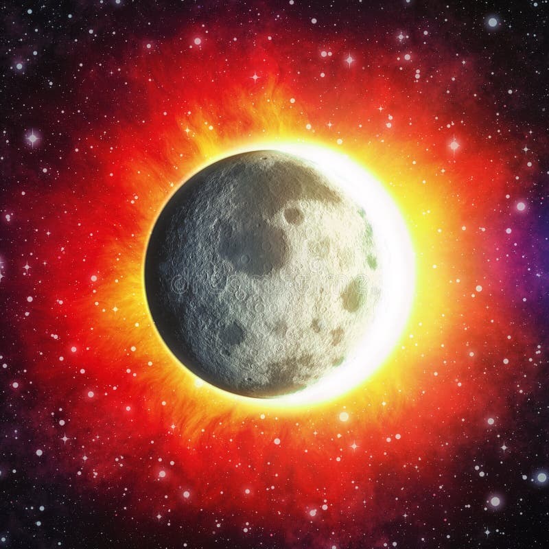 moon contra o sol - eclipse lunar e solar combinado