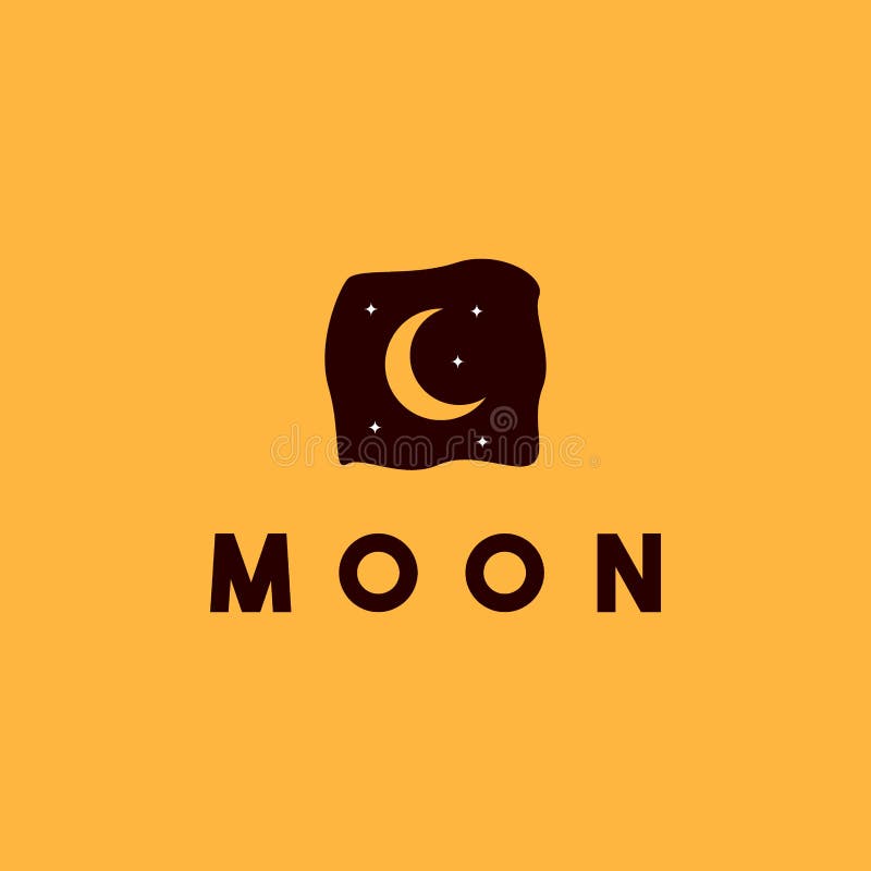 Moon Logo Design with Minimalist Style Stock Illustration ...