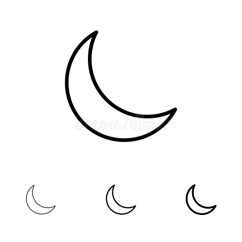 Crescent moon - Free nature icons
