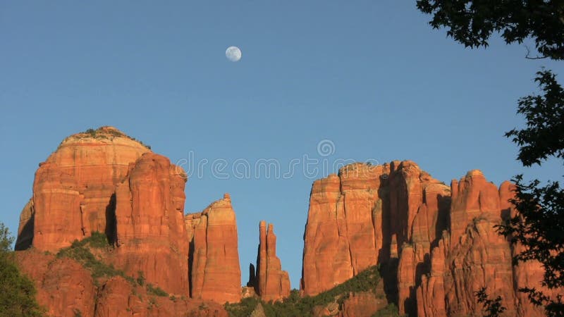 Moon Over Cathedral Rock