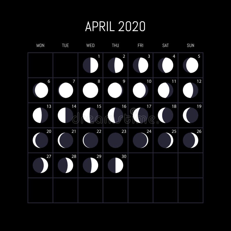 April 2020 Year Template Calendar 2020 Vector Desk