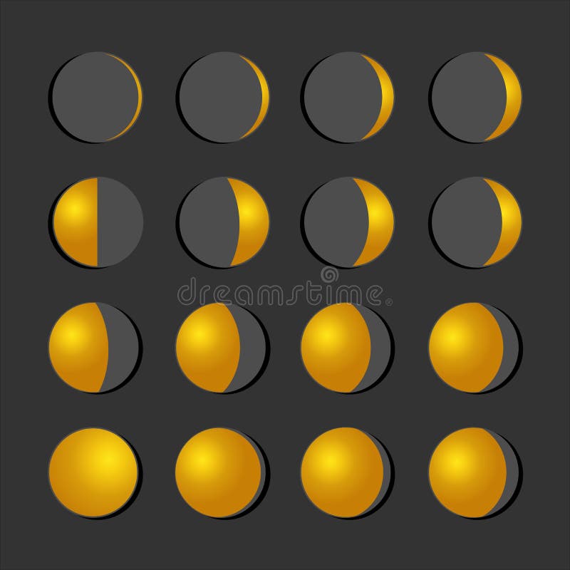 Moon Phases Stock Vector Illustration Of Full Cosmos 78798633