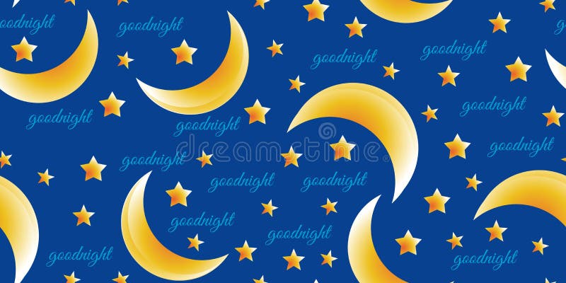 Moon And Stars Against The Backdrop Of The Sky Stock Vector