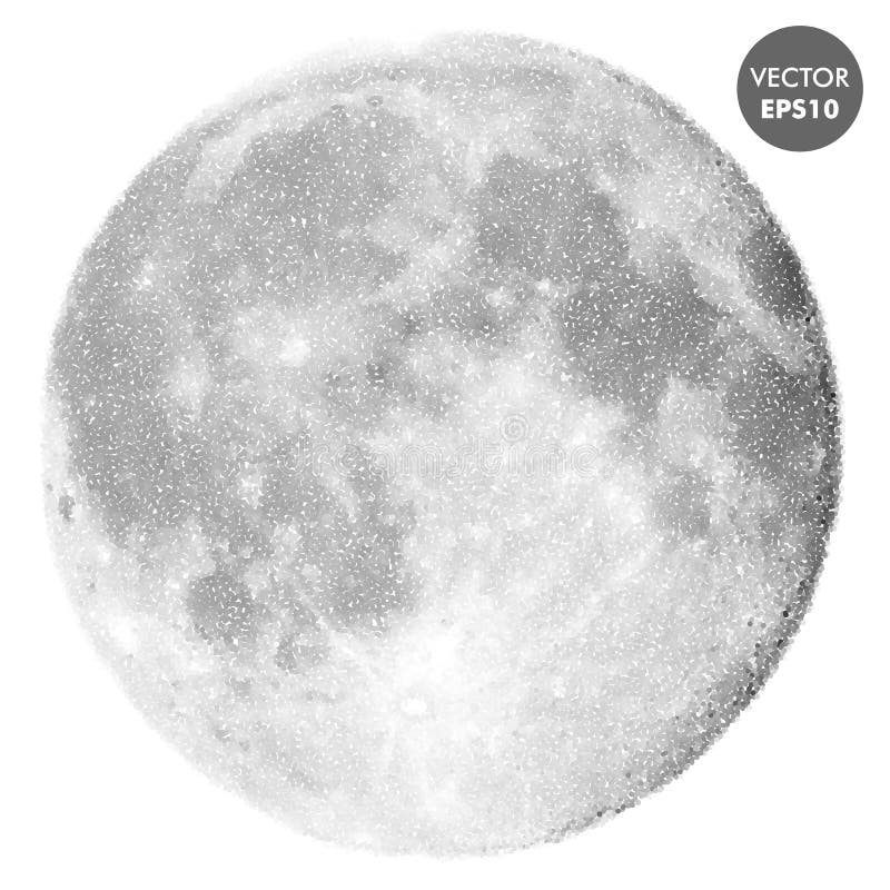 Moon Vector Illustration. Space Abstract Background. Stock Vector