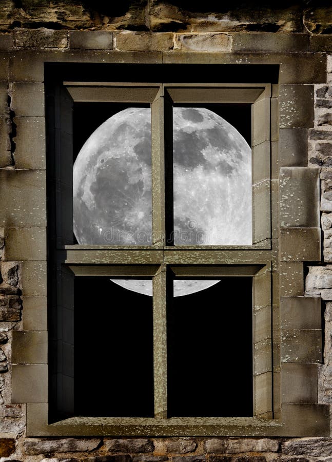 Moon in window stock photo. Image of outdoors, midnight 18083638