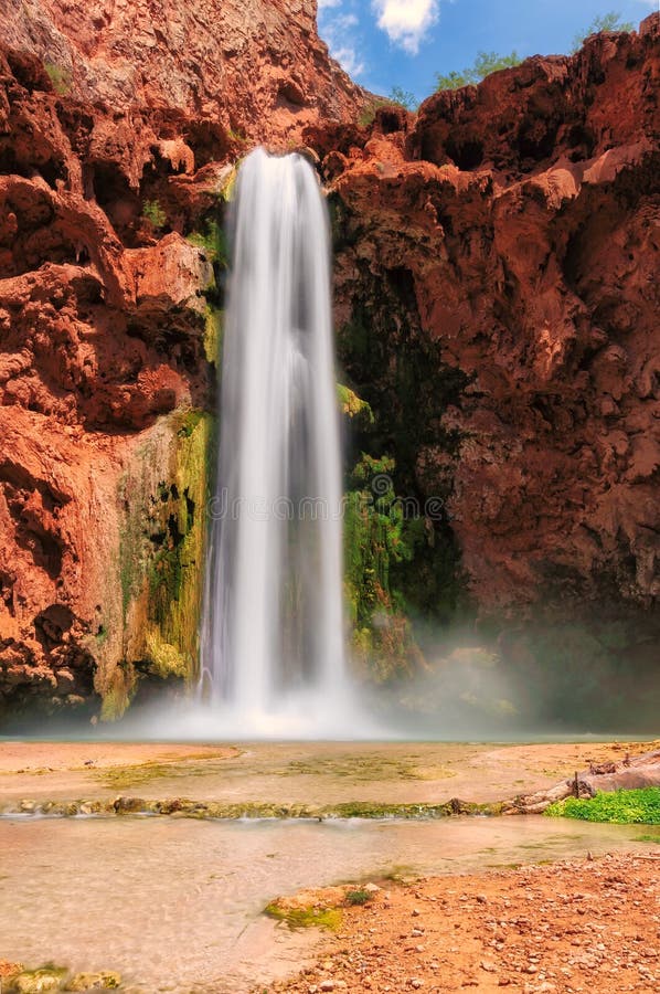 Mooney Falls, Grand Canyon, Havasupai Indian Reservation, Arizona, United States stock image Mooney Falls, Grand Canyon, Havasupai Indian Reservation, Arizona, United States stock image