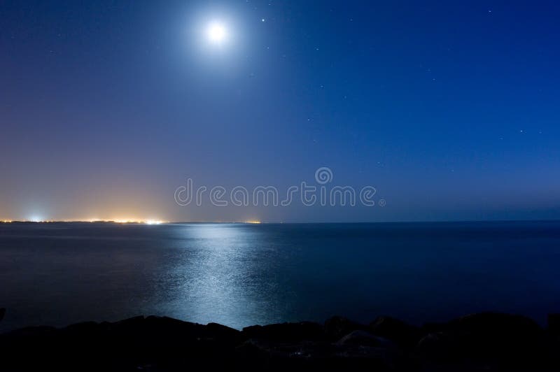 Moonlight and the sea