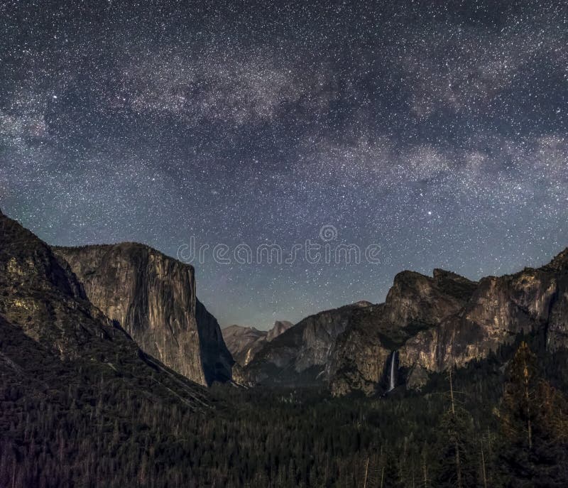 Moonlit Valley of Yosemite - California