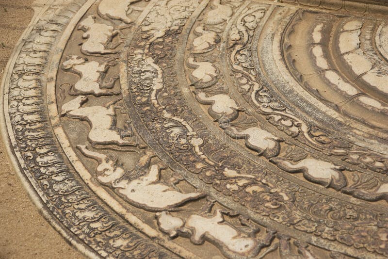 Moonstone, Anuradhapura, Sri Lanka Stock Photo Image of lanka