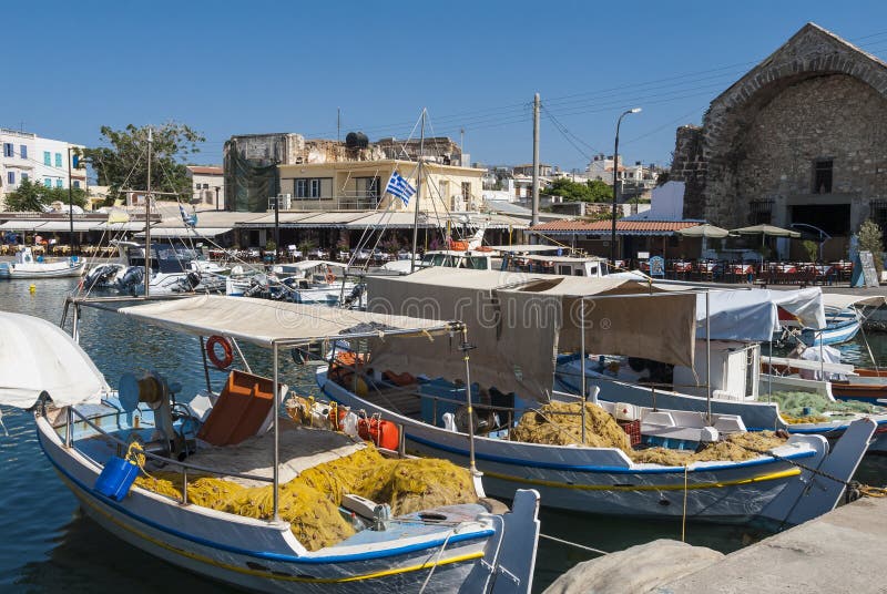 Moored fishingboats Chania