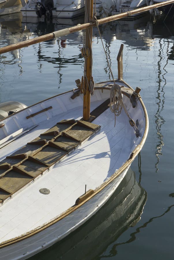 Mooring boat stock image. Image of spanish, aged, sailboat 90889409