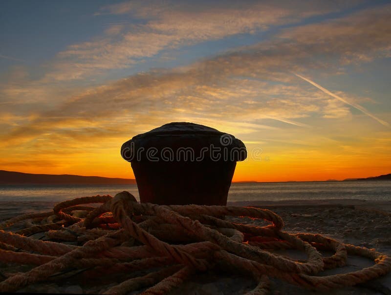 Mooring detail in sunset 2