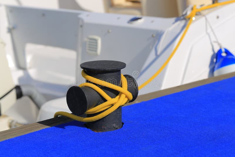 Mooring Knot at the Port Pier Stock Image Image of closeup, water