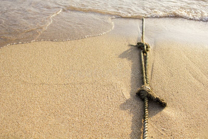 Mooring Rope Knots Fine Sand Stock Photos Free & RoyaltyFree Stock