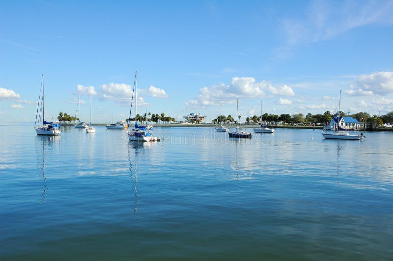 Mooring Sailing Yachts in Harbor