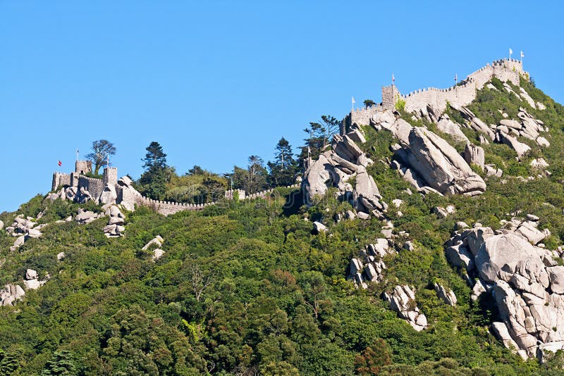 moorish grodowy sintra obraz stock moorish grodowy sintra obraz stock