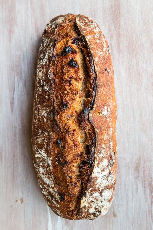 Moosbeer- und Haselnusssauerteigbrot stockfoto Moosbeer- und Haselnusssauerteigbrot stockfoto