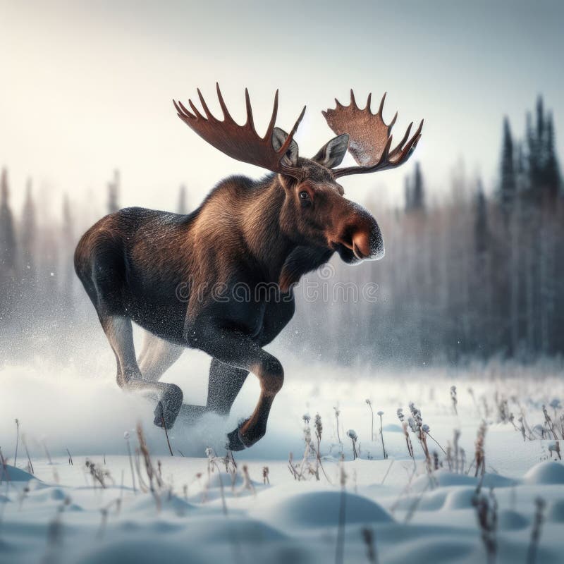 Moose Running Across Water : The Mesmerizing Sprint