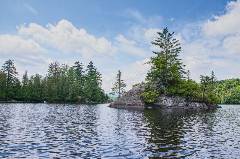 Moose Pond Female Kayak in Saranac Lake NY Stock Photo Image of