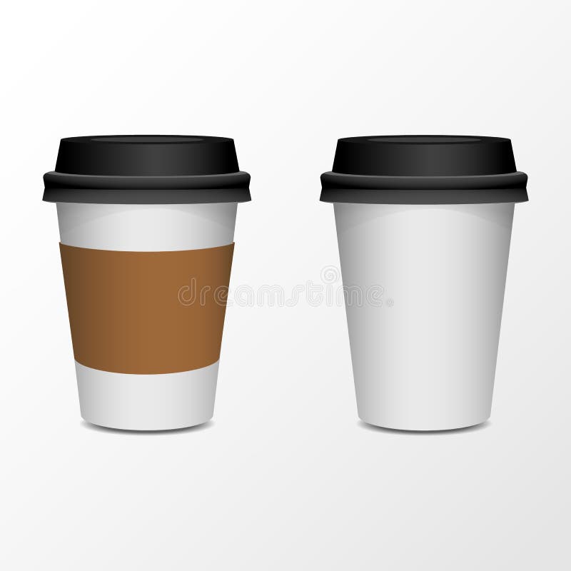 Moquerie de produit de tasse de café, isolat sur le blanc illustration libre de droits Moquerie de produit de tasse de café, isolat sur le blanc illustration libre de droits