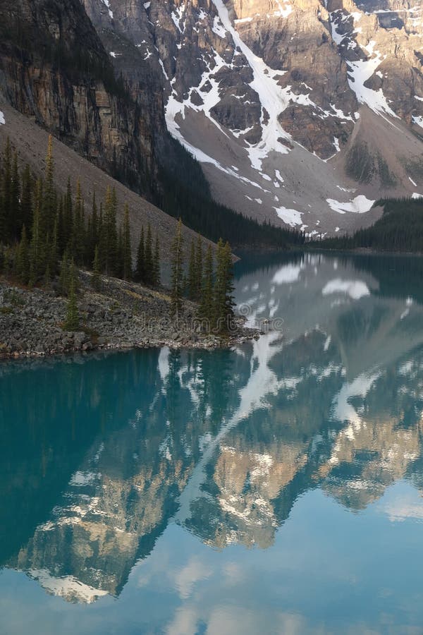 Moraine Lake In Banff National Park Alberta Canada Stock Photo