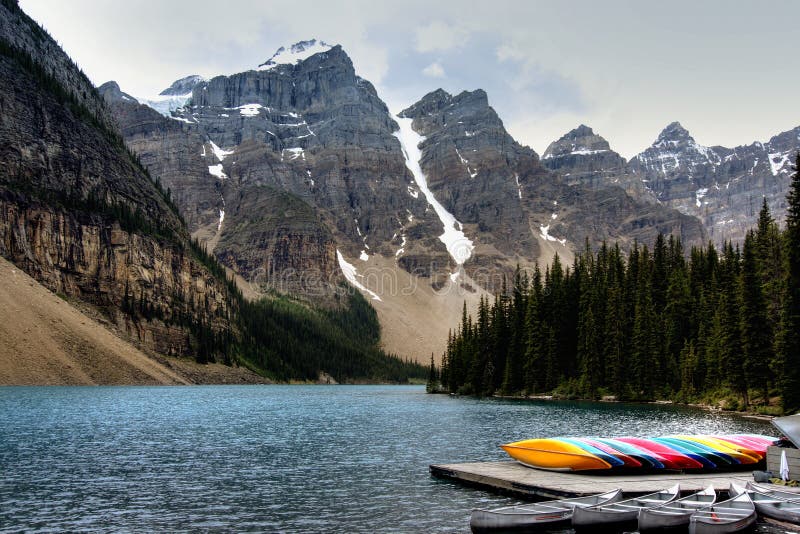 Moraine lake scenic stock photos Moraine lake scenic stock photos