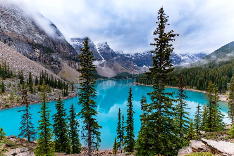 Moraine Lake Top View Stock Image Image Of Colors Banff 179851451