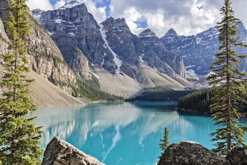 Moraine lake, Banff national park in the Rocky Mountains, Alberta, Canada. Moraine lake, Banff national park in the Rocky Mountains, Alberta, Canada