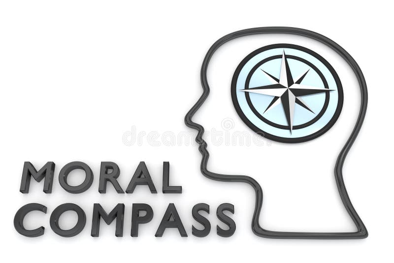 Moral Compass stock illustration. Illustration of directions 20858522