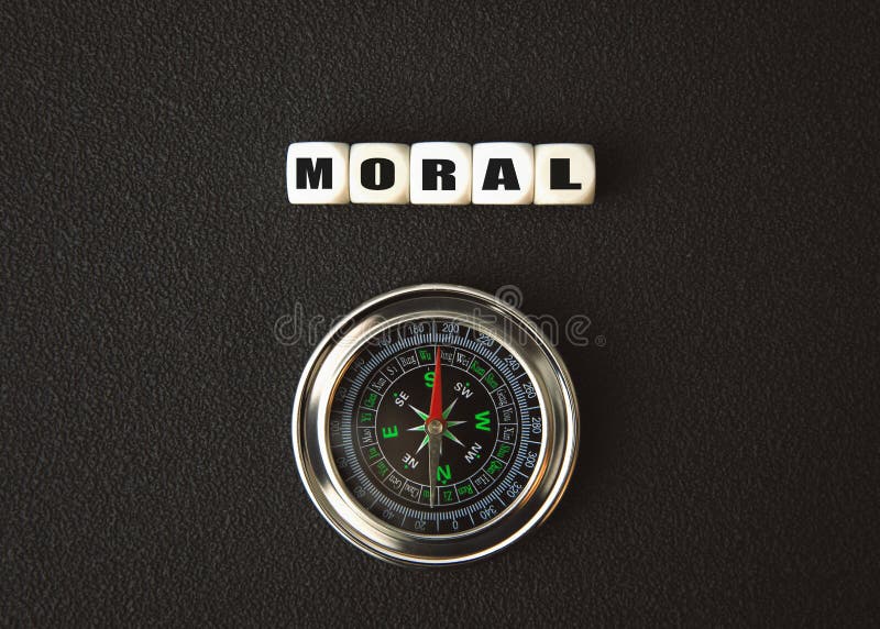 Moral with compass stock image. Image of needle, strategy 192083875
