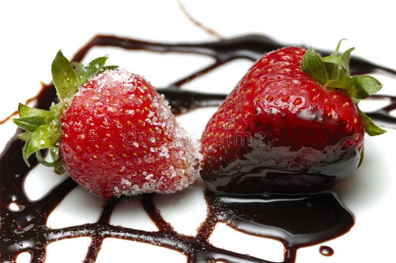 Morangos Decorados fotografia de stock royalty free
