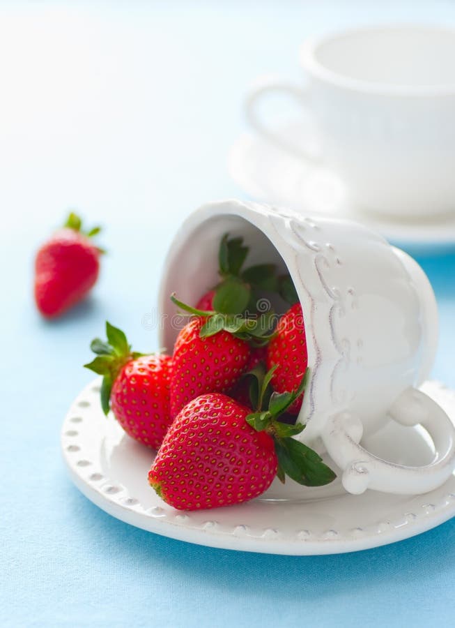 Morangos frescos fotografia de stock