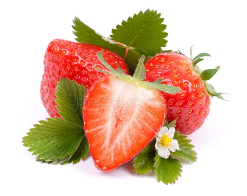 Morangos frescos fotos de stock