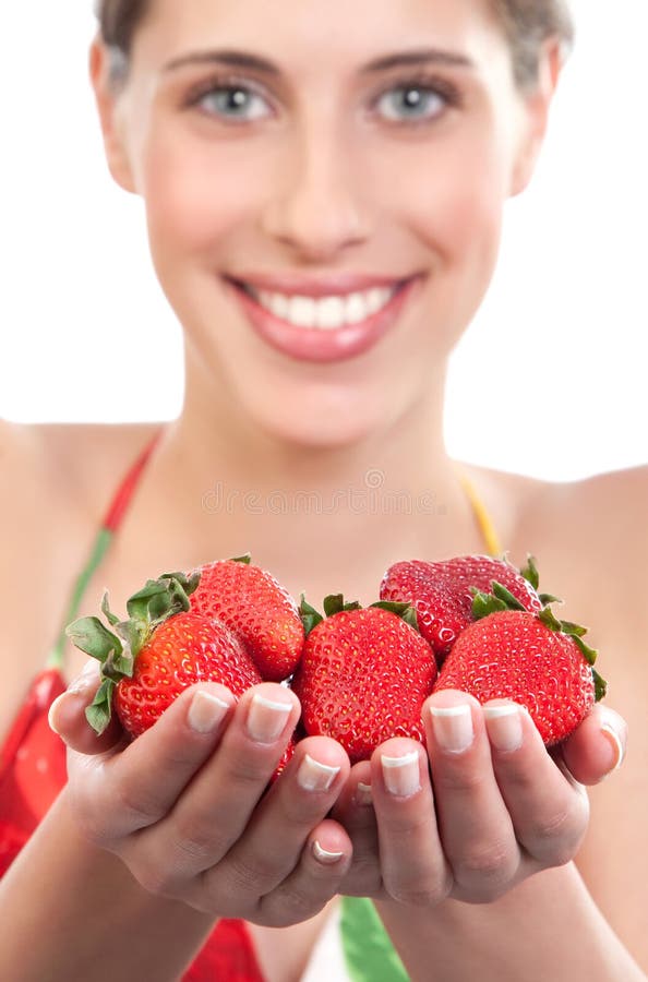 Morangos frescos fotos de stock