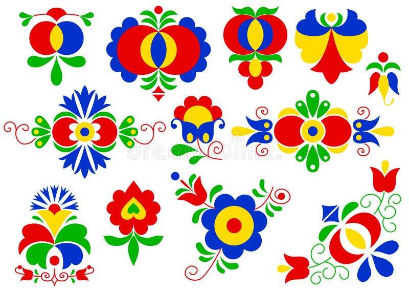 Moravian folk ornaments (South Moravia, Czech Republic). Moravian folk ornaments (South Moravia, Czech Republic)