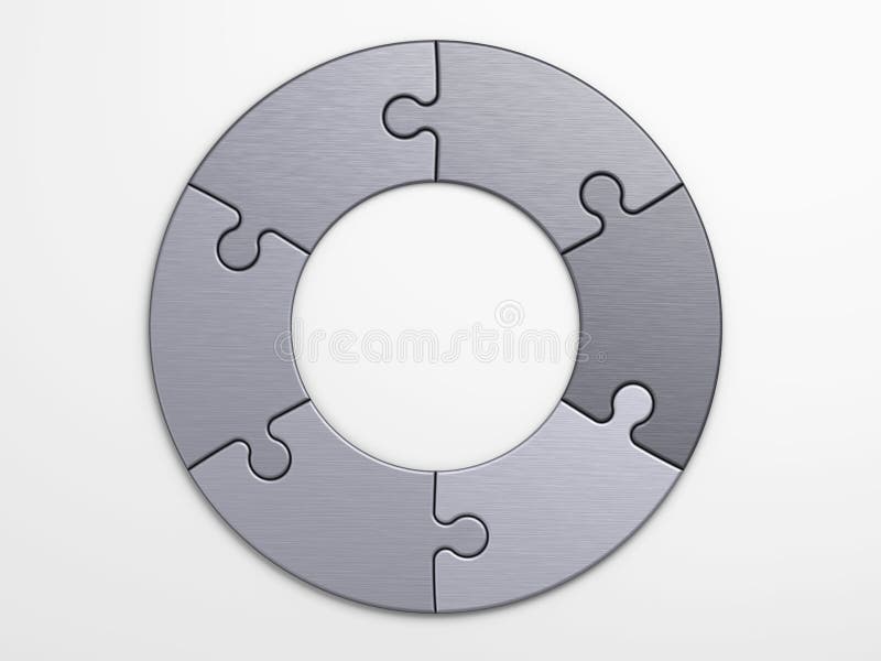 Morceaux en métal de puzzle pour placer des concepts illustration de vecteur Morceaux en métal de puzzle pour placer des concepts illustration de vecteur