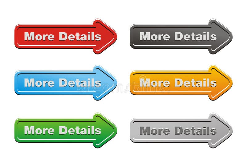 More details button sets - arrow buttons stock illustration