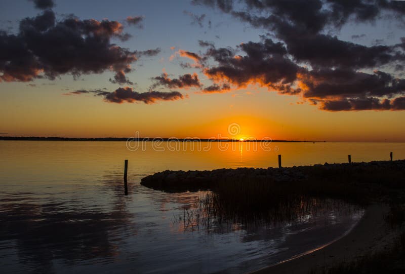 Morehead City Sunset stock photo. Image of blue, bogue 149672688