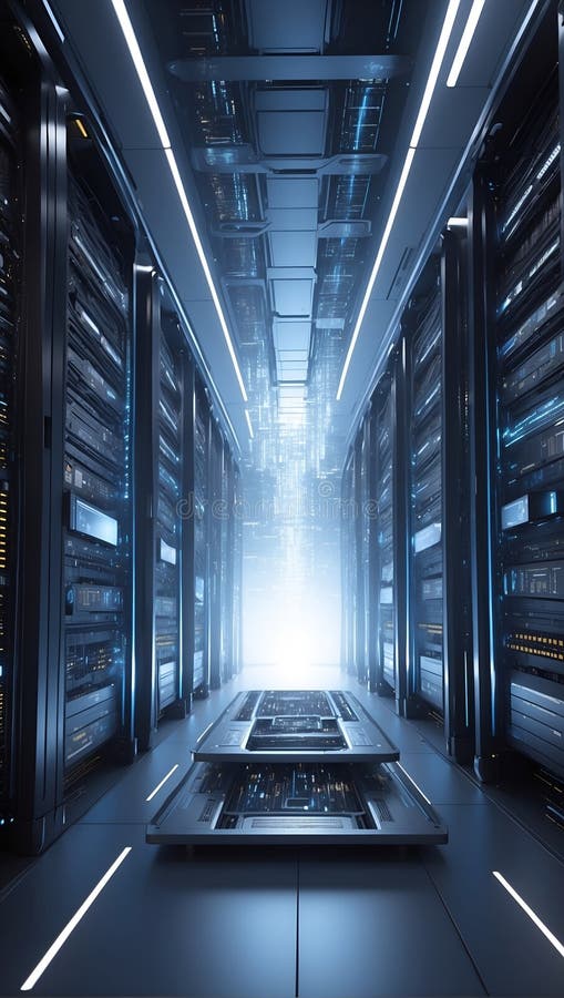Morgen Bildhauerei : Datenvision von Quantumquotienten. ai generieren stock abbildung