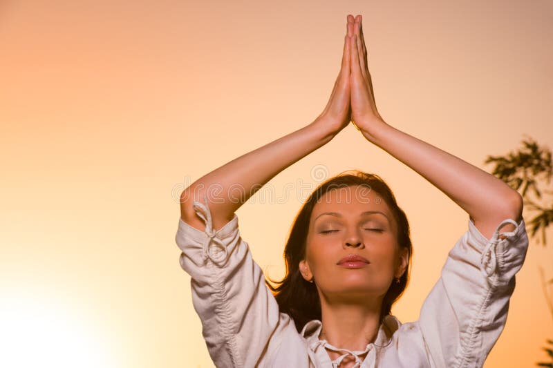Morgenmeditation stockfotos Morgenmeditation stockfotos