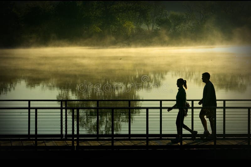 morgonen går royaltyfria bilder morgonen går royaltyfria bilder