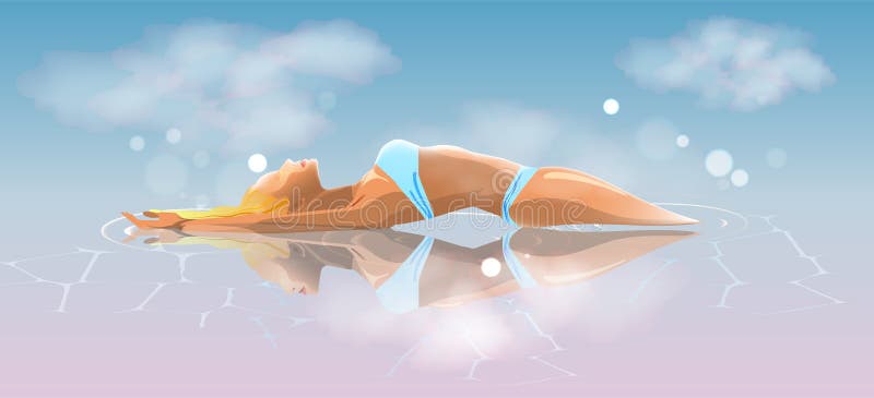 Morgonflicka. vektorillustration royaltyfri illustrationer
