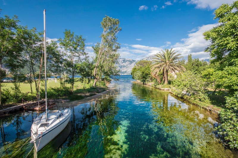 Morinj, Boka Kotorska fotografía de archivo