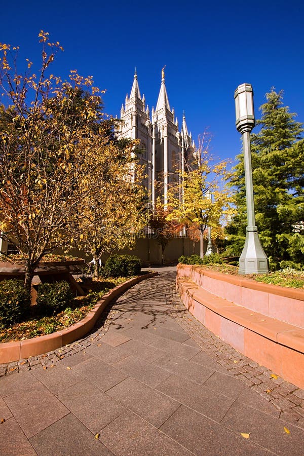 Mormon Temple Square in Fall Stock Image - Image of sacred, religious