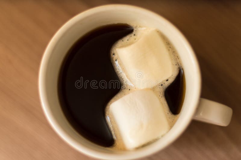 Morning Coffee with Marshmallow Stock Photo Image of white, morning
