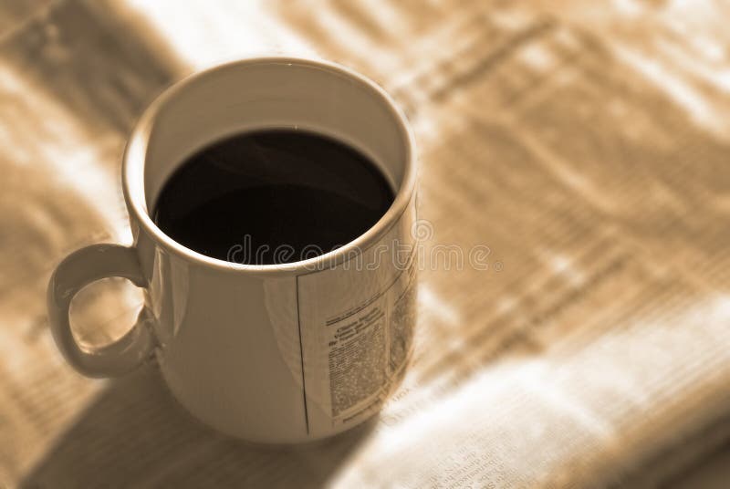 Morning coffee and news stock photo. Image of beans, coffee 1637908